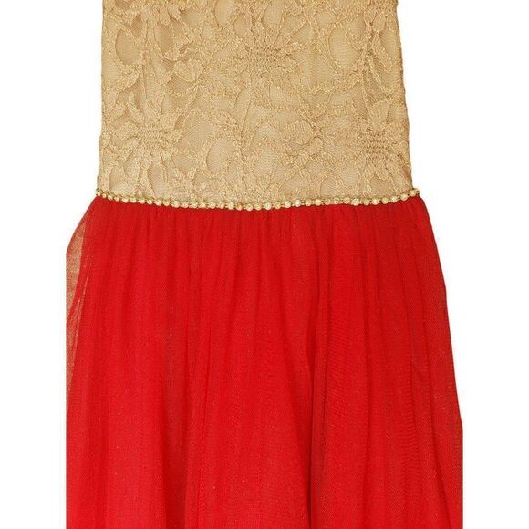 Girls Formal Dress Red Hi Low Pageant Ball Gown Size 6X NWOT - Picture 5 of 8